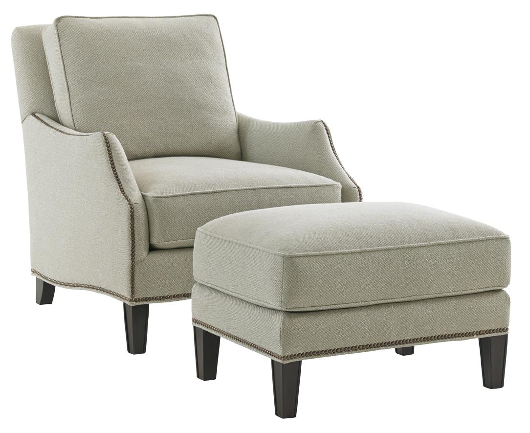 Lexington Kensington Place Transitional Ashton Chair and Ottoman Set